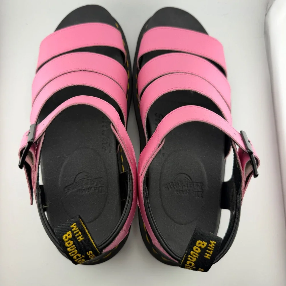 Dr. Martens Blaire Sandals Womens‎ 11 Pink Leather Gladiator Platform Strappy